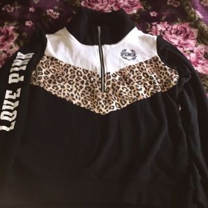 Victoria’s Secret PINK cheetah half zip